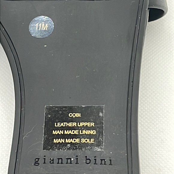 Gianni Bini slip on flat strap sandals Cobi black Sz 11 new - Picture 7 of 9